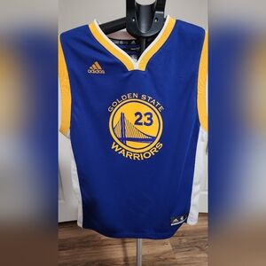 Adidas Golden State Warriors GREEN #23 Blue Jersey YOUTH size L